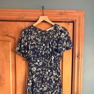 ASTR The Label Flutter Sleeve Maxi Dress – Blue Floral – XS